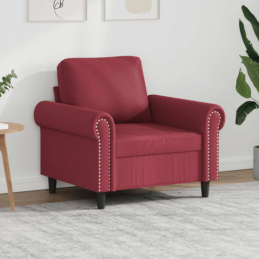 Fauteuil 60 cm kunstleer wijnrood is nu te koop bij PeponiXL, paradijselijk wonen!