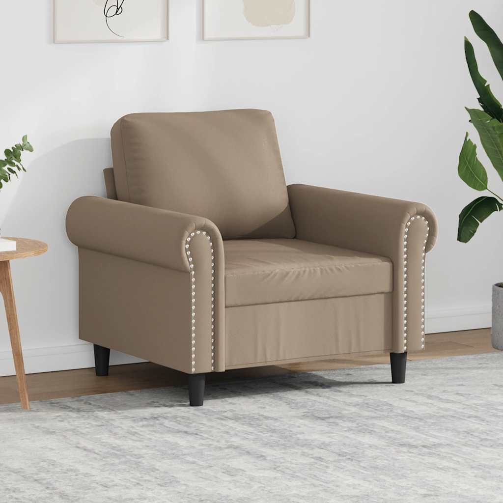 Fauteuil 60 cm kunstleer cappuccinokleurig is nu te koop bij PeponiXL, paradijselijk wonen!