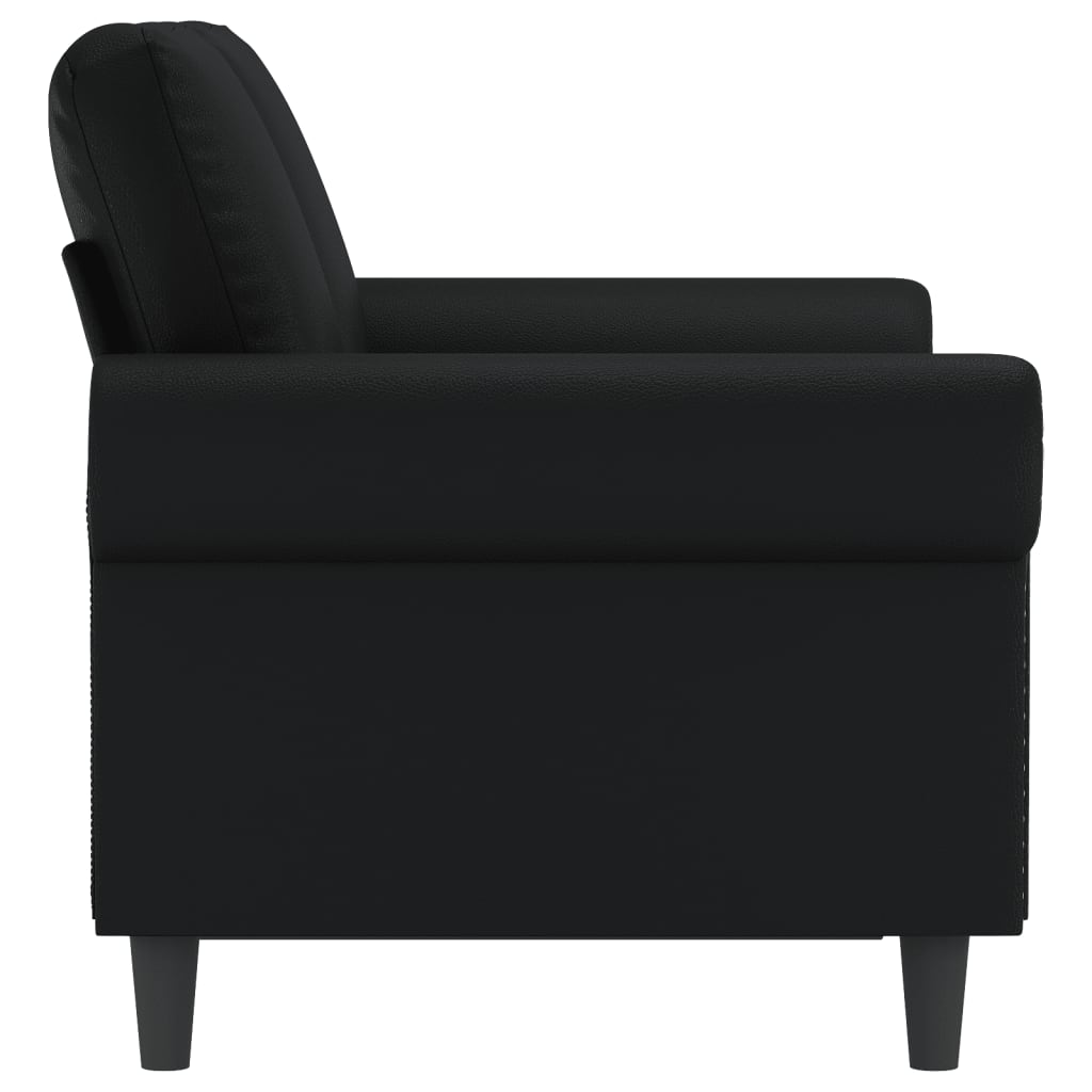 Tweezitsbank 120 cm kunstleer zwart is nu te koop bij PeponiXL, paradijselijk wonen!