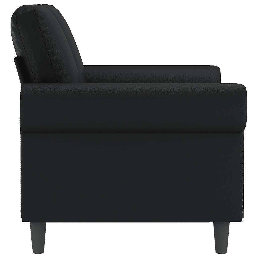 Tweezitsbank 120 cm kunstleer zwart is nu te koop bij PeponiXL, paradijselijk wonen!