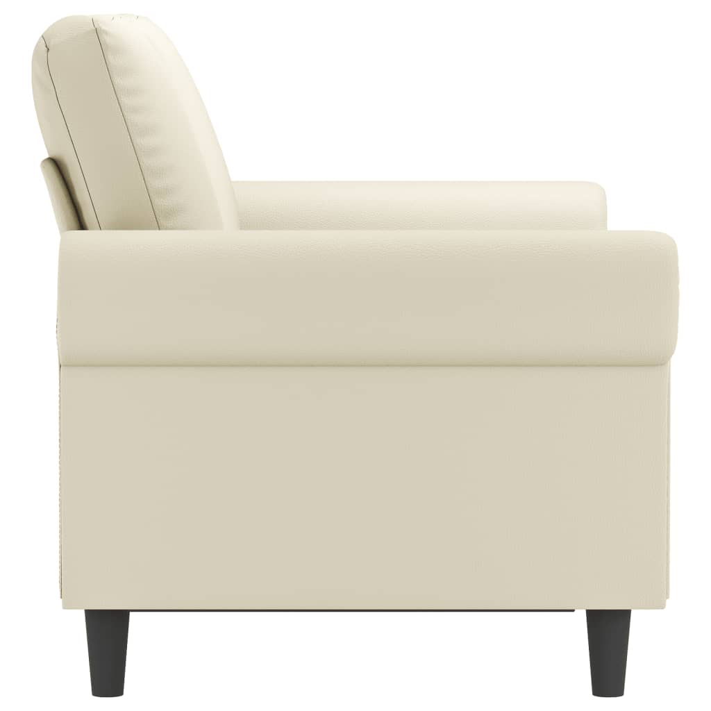 Tweezitsbank 120 cm kunstleer crèmekleurig is nu te koop bij PeponiXL, paradijselijk wonen!
