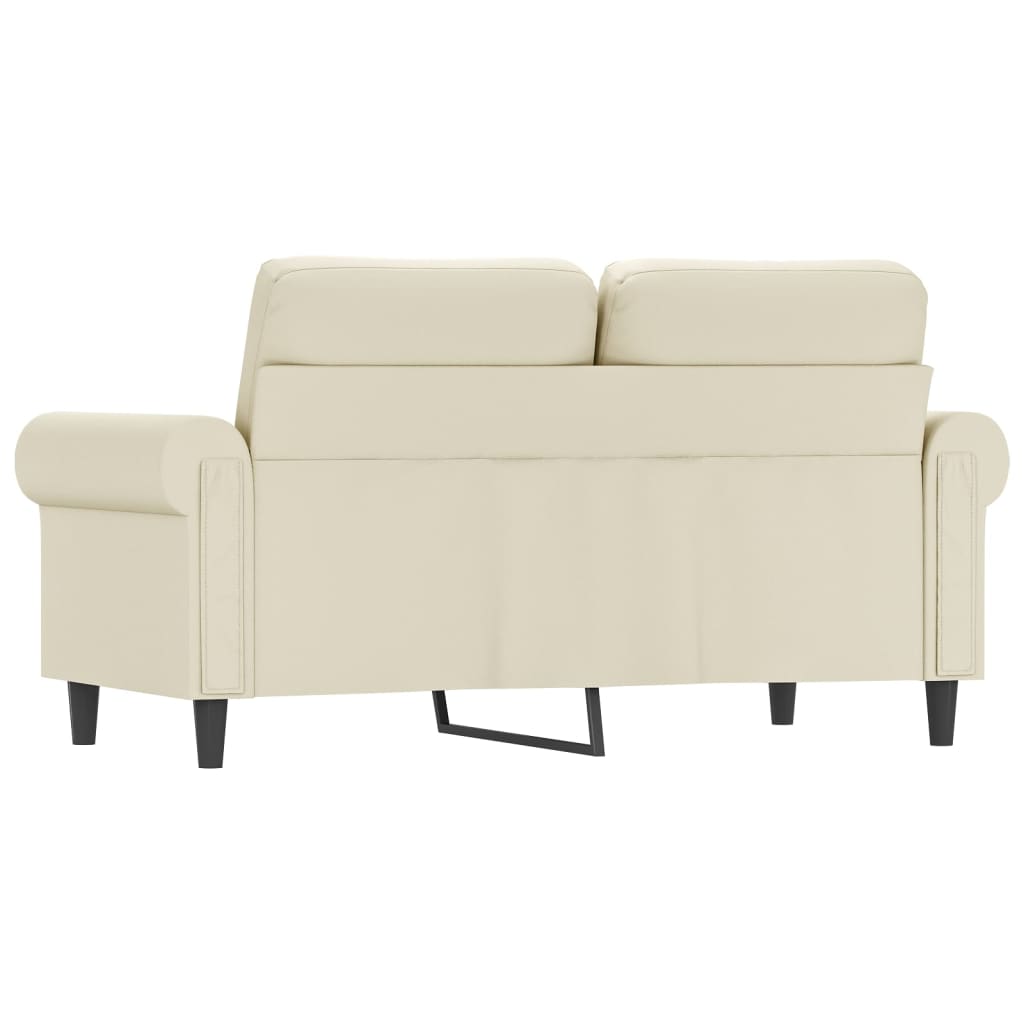 Tweezitsbank 120 cm kunstleer crèmekleurig is nu te koop bij PeponiXL, paradijselijk wonen!
