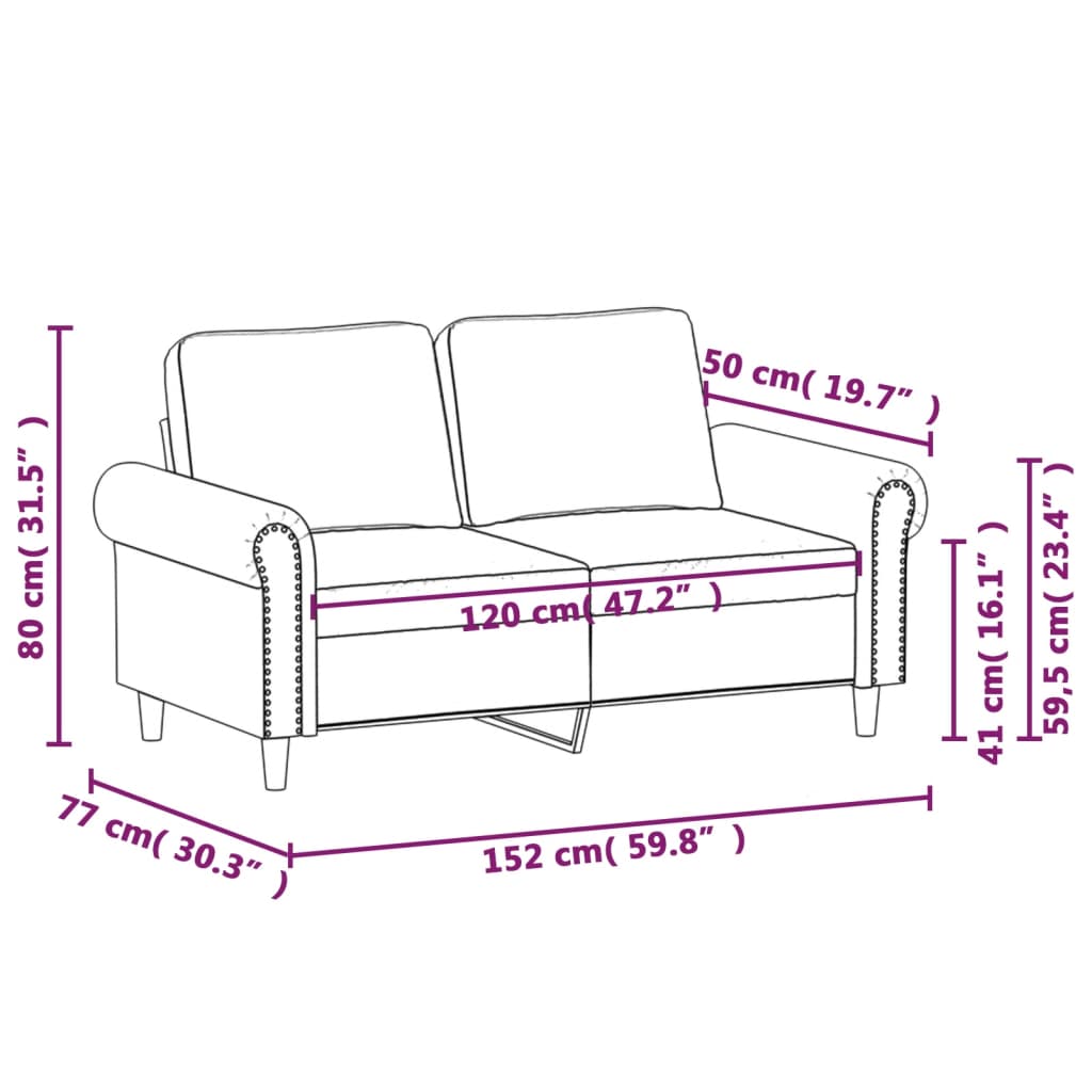 Tweezitsbank 120 cm kunstleer grijs is nu te koop bij PeponiXL, paradijselijk wonen!