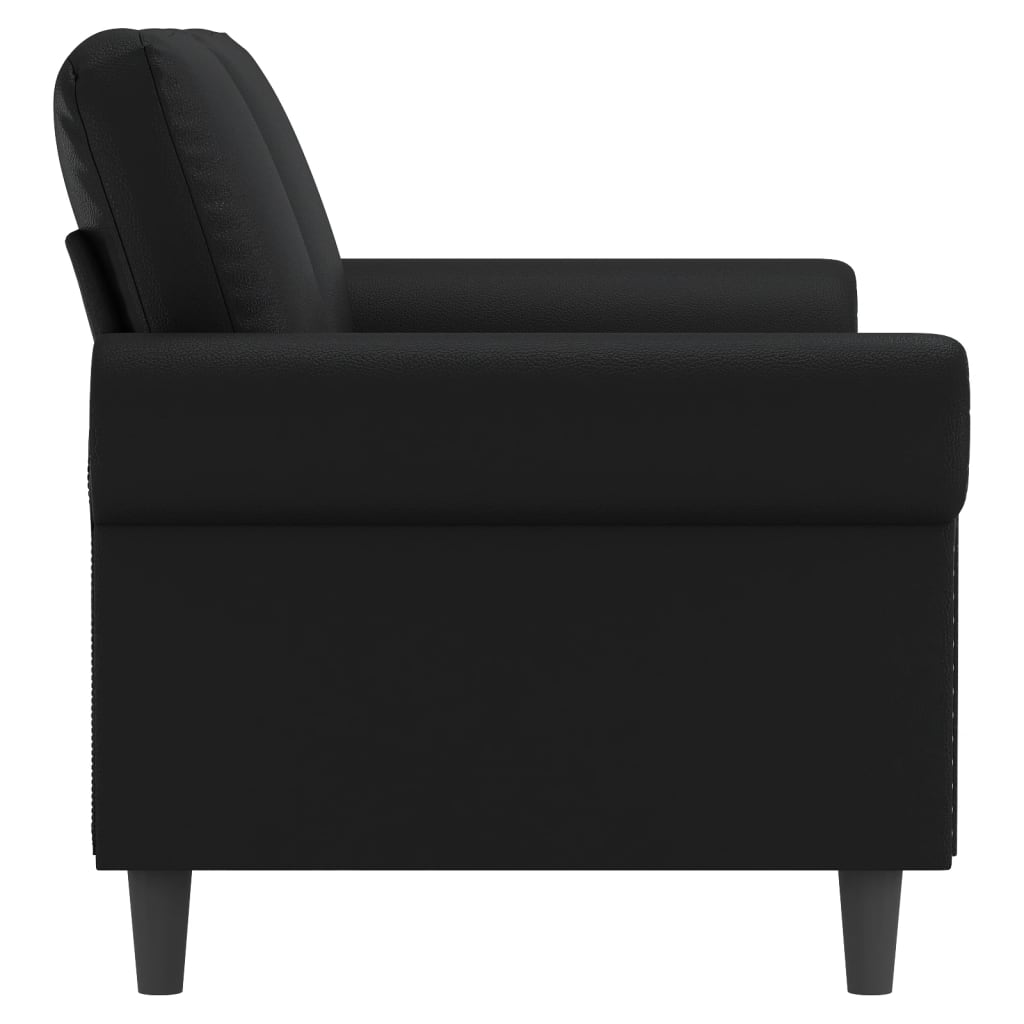 Tweezitsbank 140 cm kunstleer zwart is nu te koop bij PeponiXL, paradijselijk wonen!