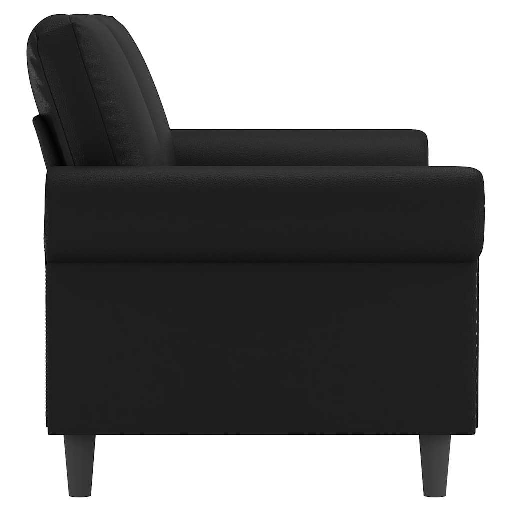 Tweezitsbank 140 cm kunstleer zwart is nu te koop bij PeponiXL, paradijselijk wonen!