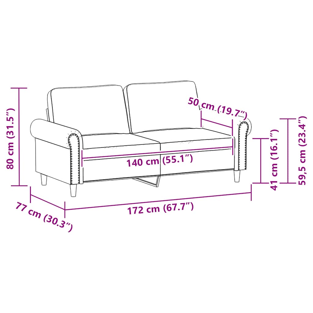 Tweezitsbank 140 cm kunstleer crèmekleurig is nu te koop bij PeponiXL, paradijselijk wonen!