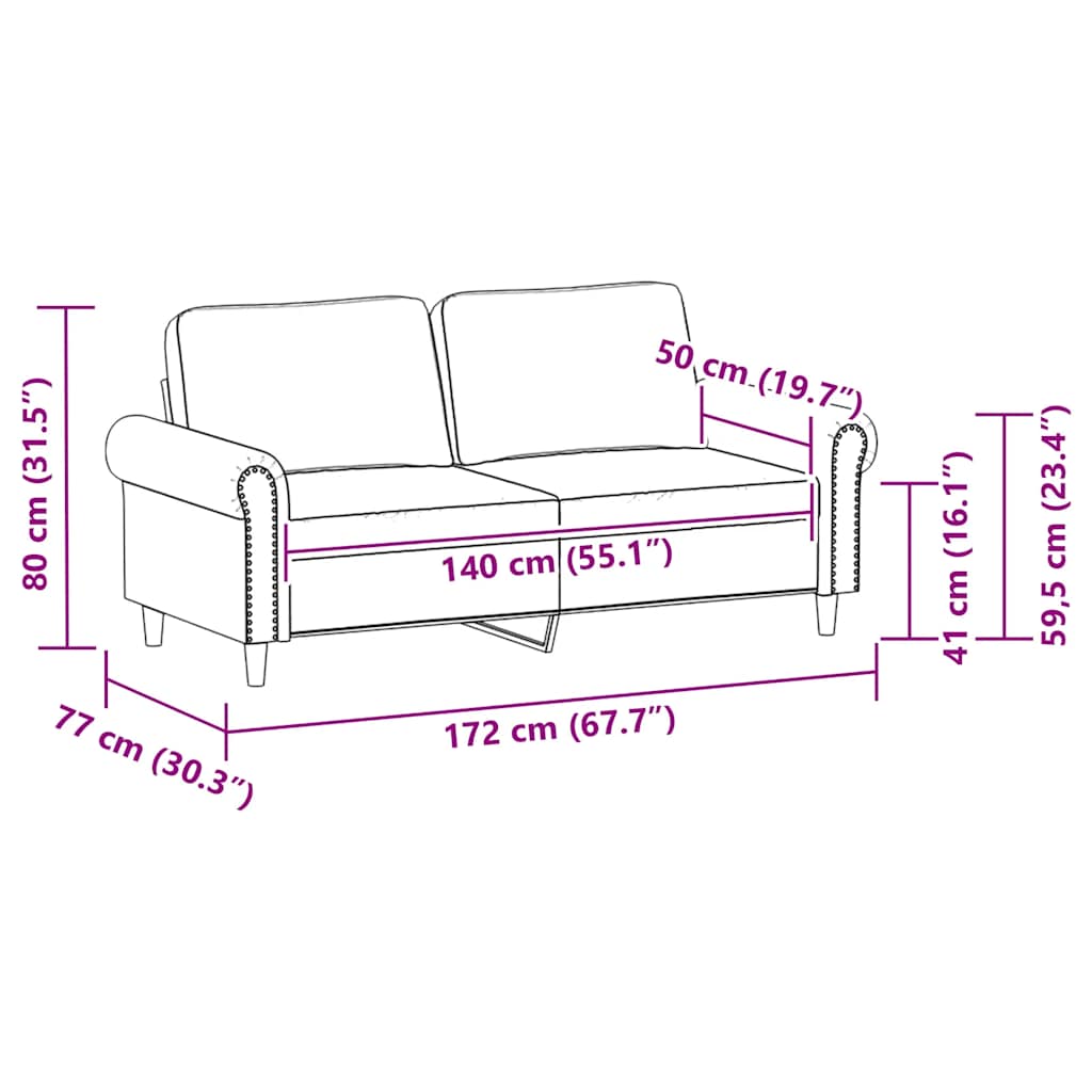 Tweezitsbank 140 cm kunstleer cappuccinokleurig is nu te koop bij PeponiXL, paradijselijk wonen!