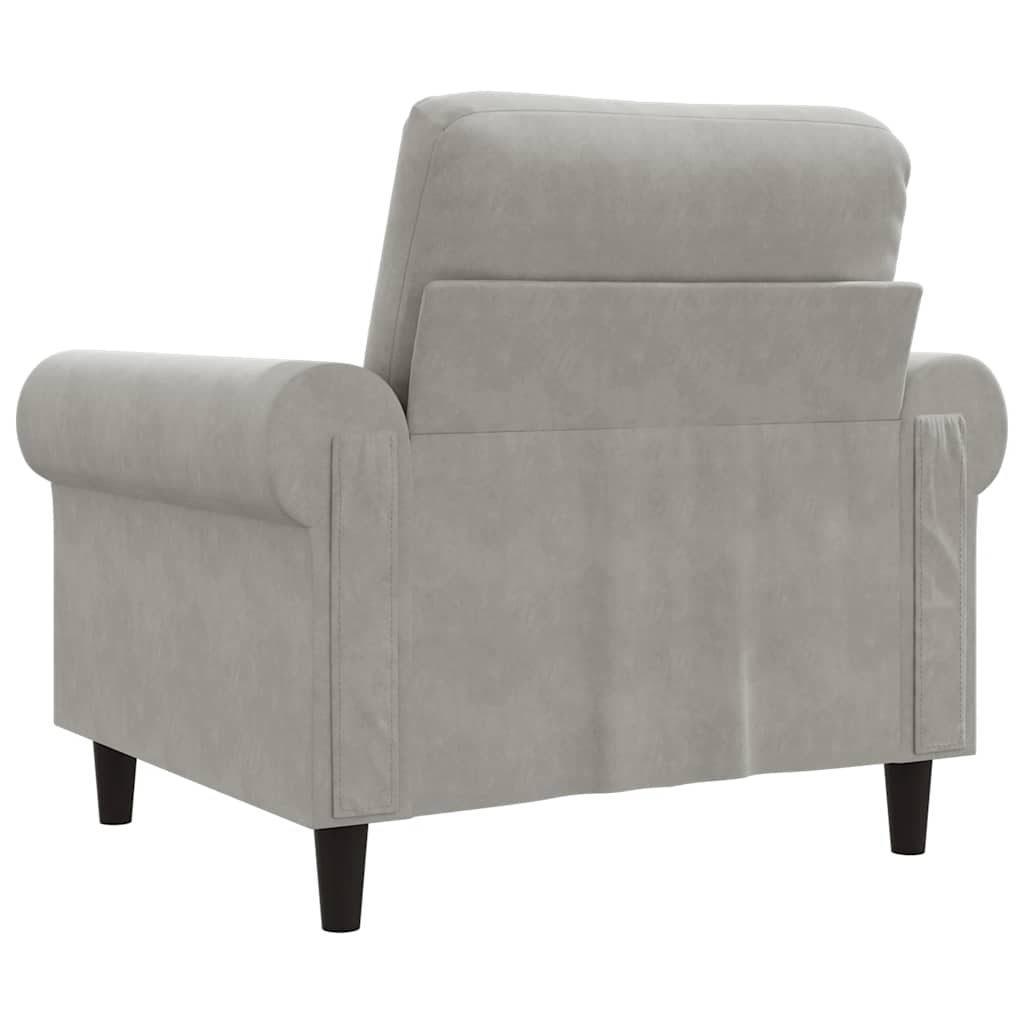 Fauteuil 60 cm fluweel lichtgrijs is nu te koop bij PeponiXL, paradijselijk wonen!