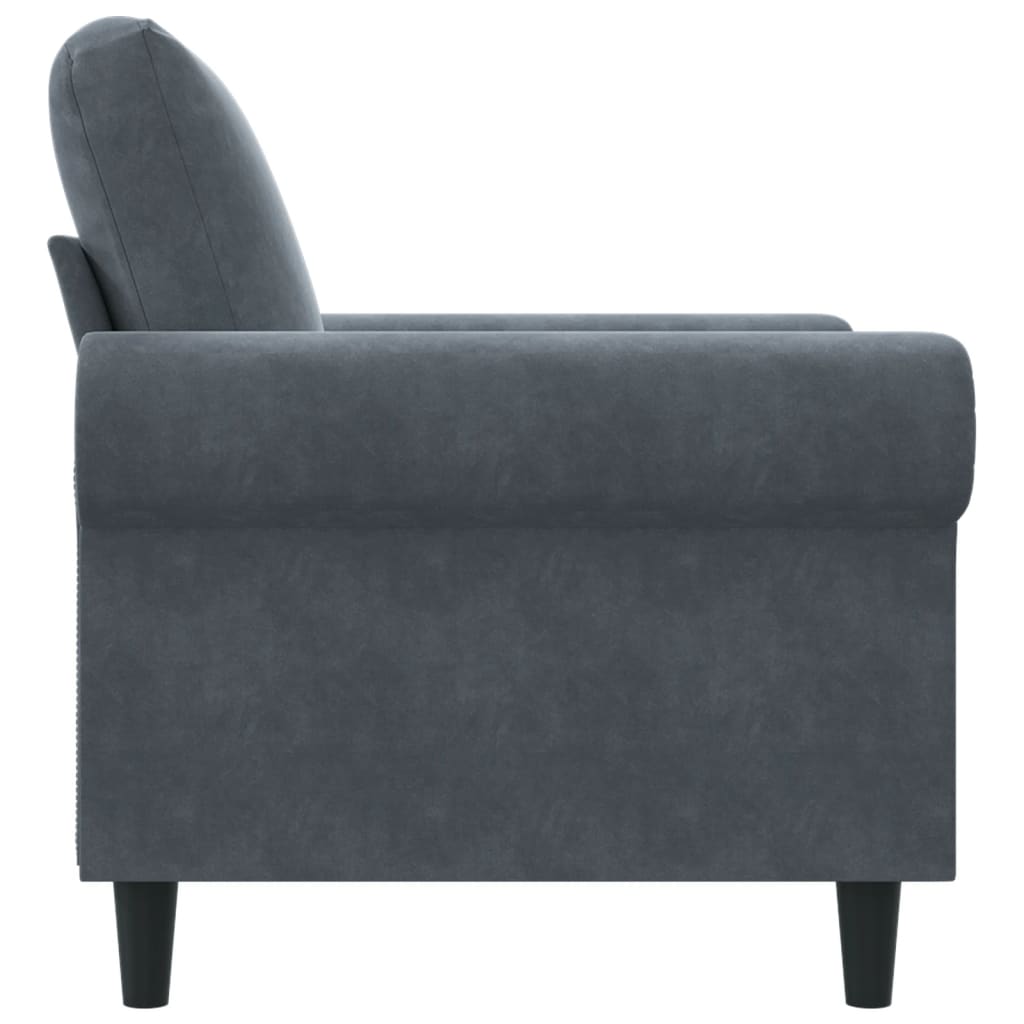 Fauteuil 60 cm fluweel donkergrijs is nu te koop bij PeponiXL, paradijselijk wonen!