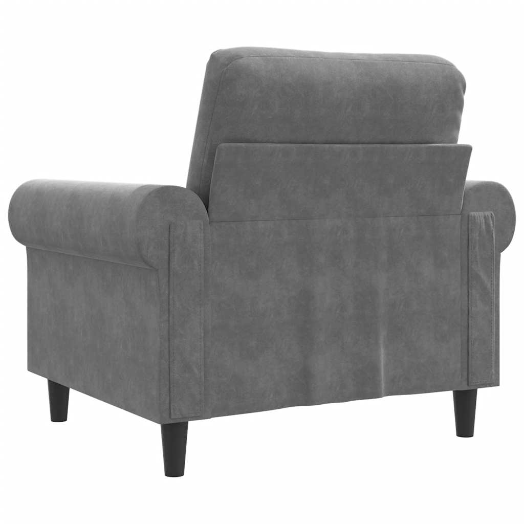 Fauteuil 60 cm fluweel donkergrijs is nu te koop bij PeponiXL, paradijselijk wonen!