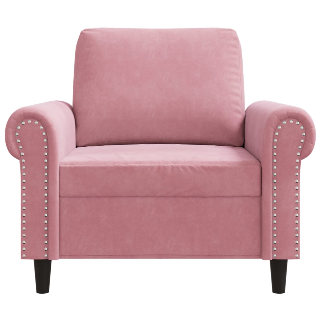 Fauteuil 60 cm fluweel roze is nu te koop bij PeponiXL, paradijselijk wonen!