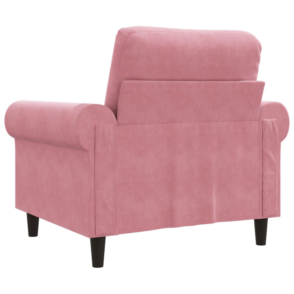 Fauteuil 60 cm fluweel roze is nu te koop bij PeponiXL, paradijselijk wonen!