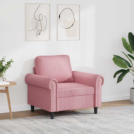 Fauteuil 60 cm fluweel roze is nu te koop bij PeponiXL, paradijselijk wonen!