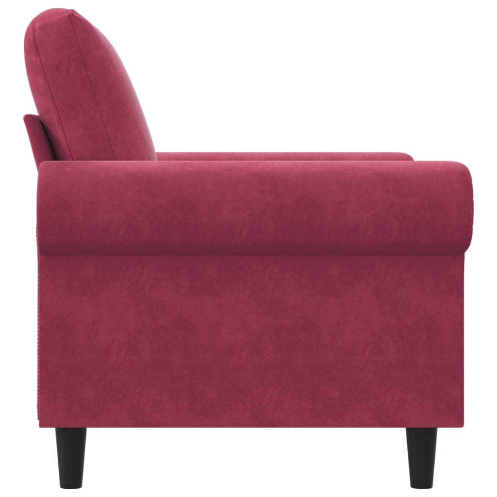 Fauteuil 60 cm fluweel wijnrood is nu te koop bij PeponiXL, paradijselijk wonen!