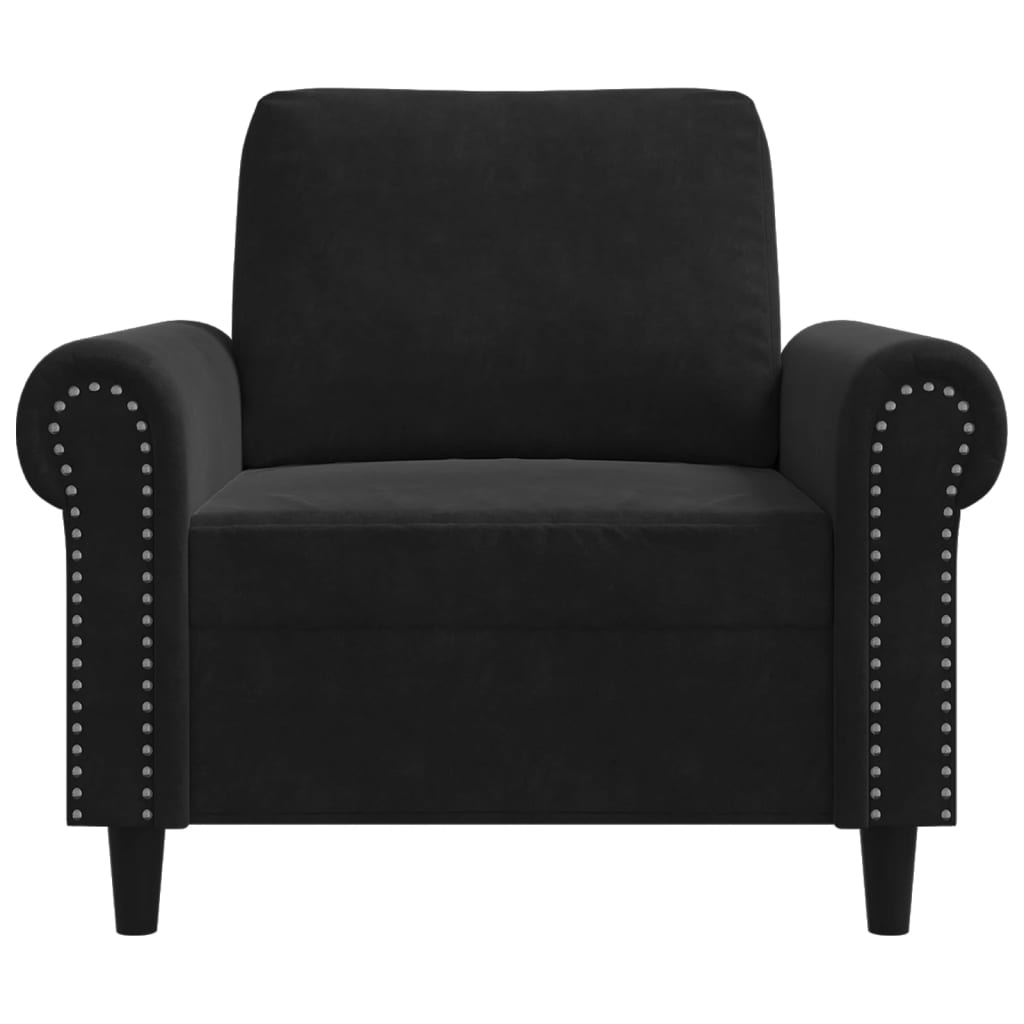 Fauteuil 60 cm fluweel zwart is nu te koop bij PeponiXL, paradijselijk wonen!