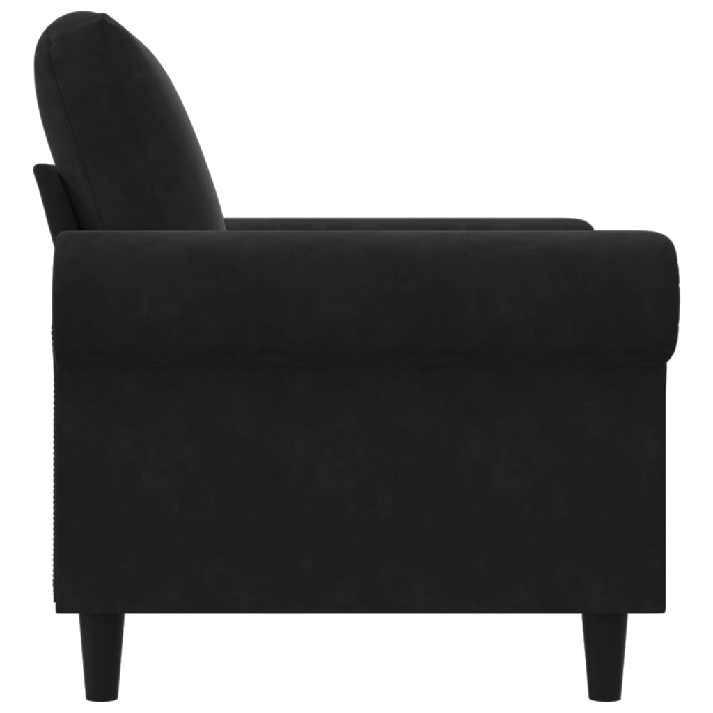 Fauteuil 60 cm fluweel zwart is nu te koop bij PeponiXL, paradijselijk wonen!