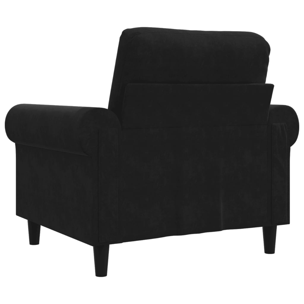 Fauteuil 60 cm fluweel zwart is nu te koop bij PeponiXL, paradijselijk wonen!