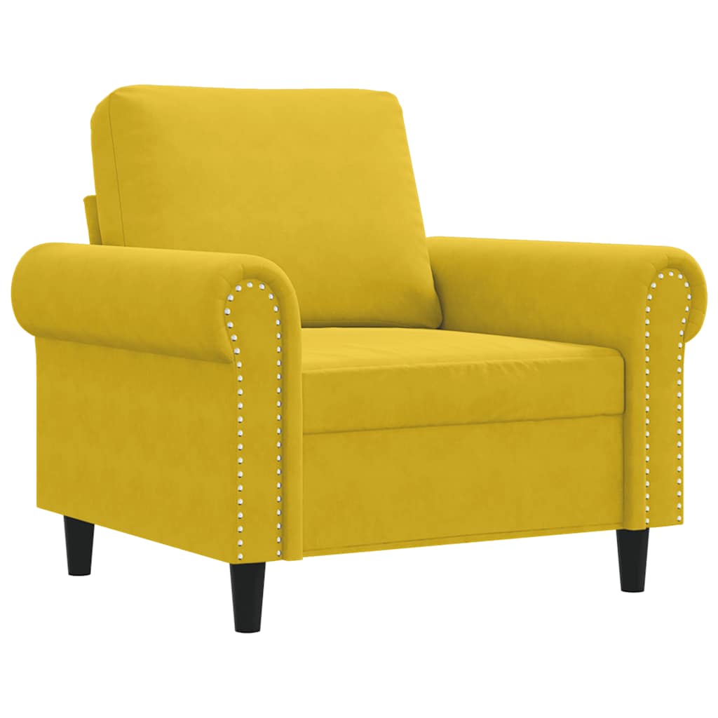 Fauteuil 60 cm fluweel geel is nu te koop bij PeponiXL, paradijselijk wonen!