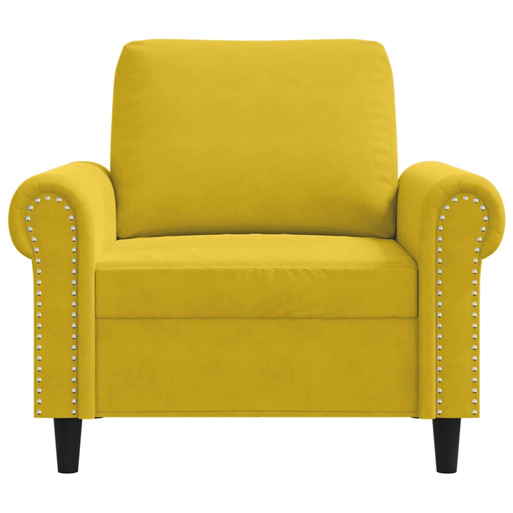 Fauteuil 60 cm fluweel geel is nu te koop bij PeponiXL, paradijselijk wonen!