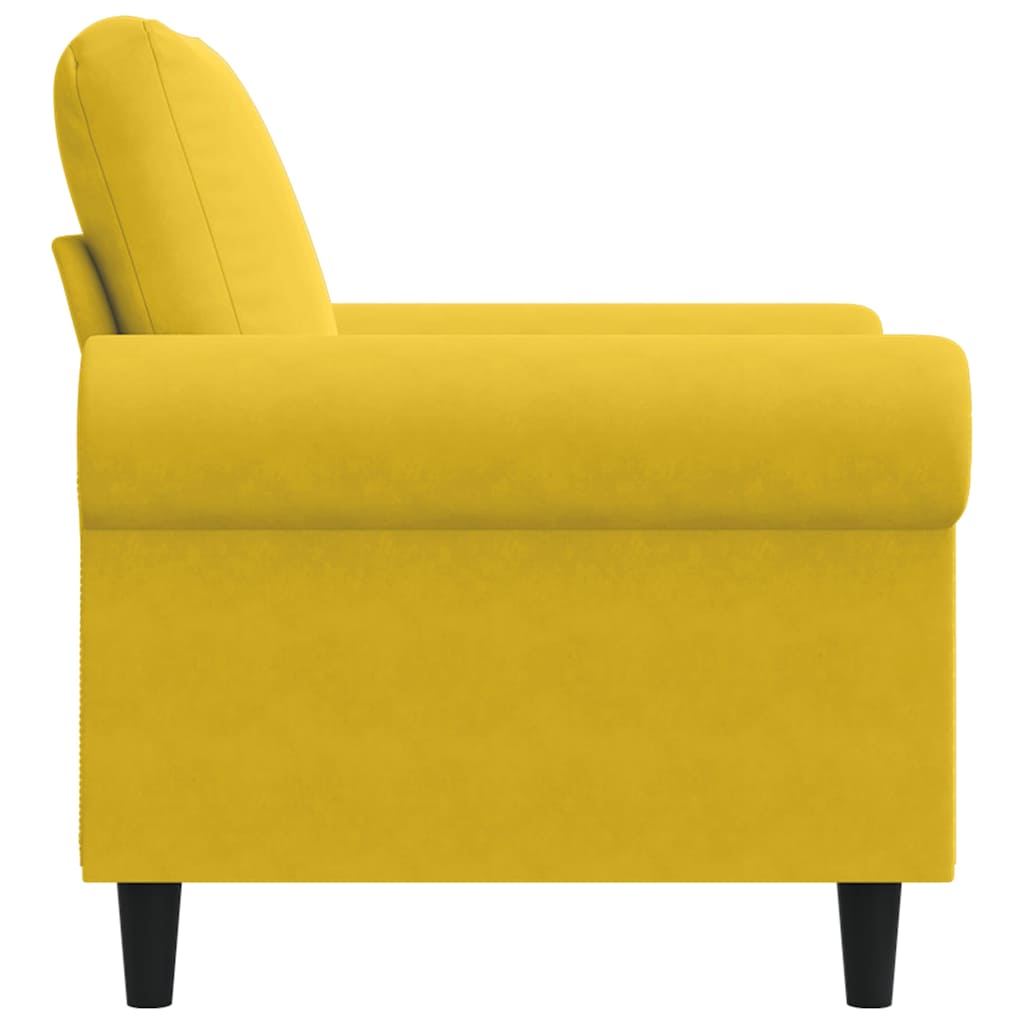 Fauteuil 60 cm fluweel geel is nu te koop bij PeponiXL, paradijselijk wonen!