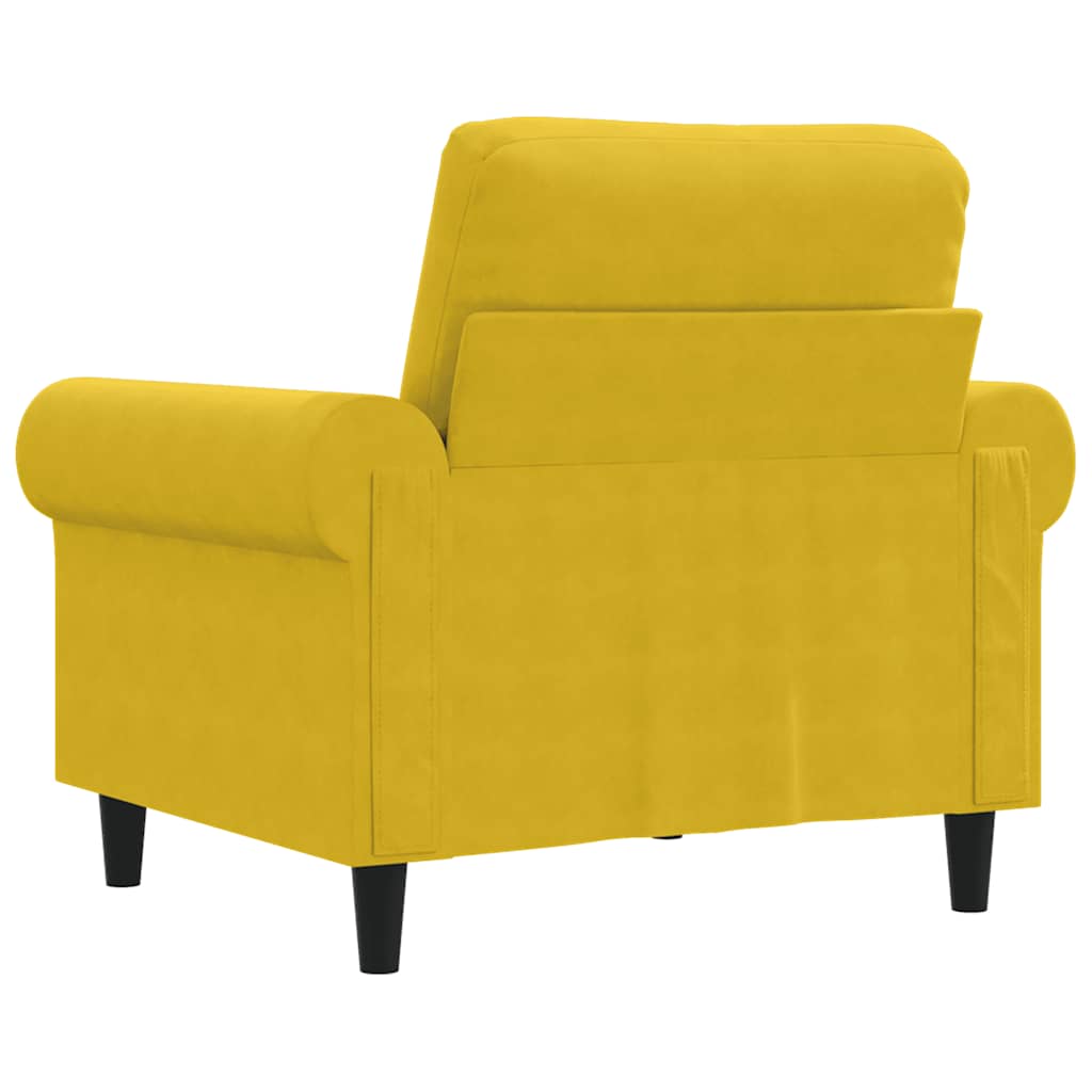 Fauteuil 60 cm fluweel geel is nu te koop bij PeponiXL, paradijselijk wonen!