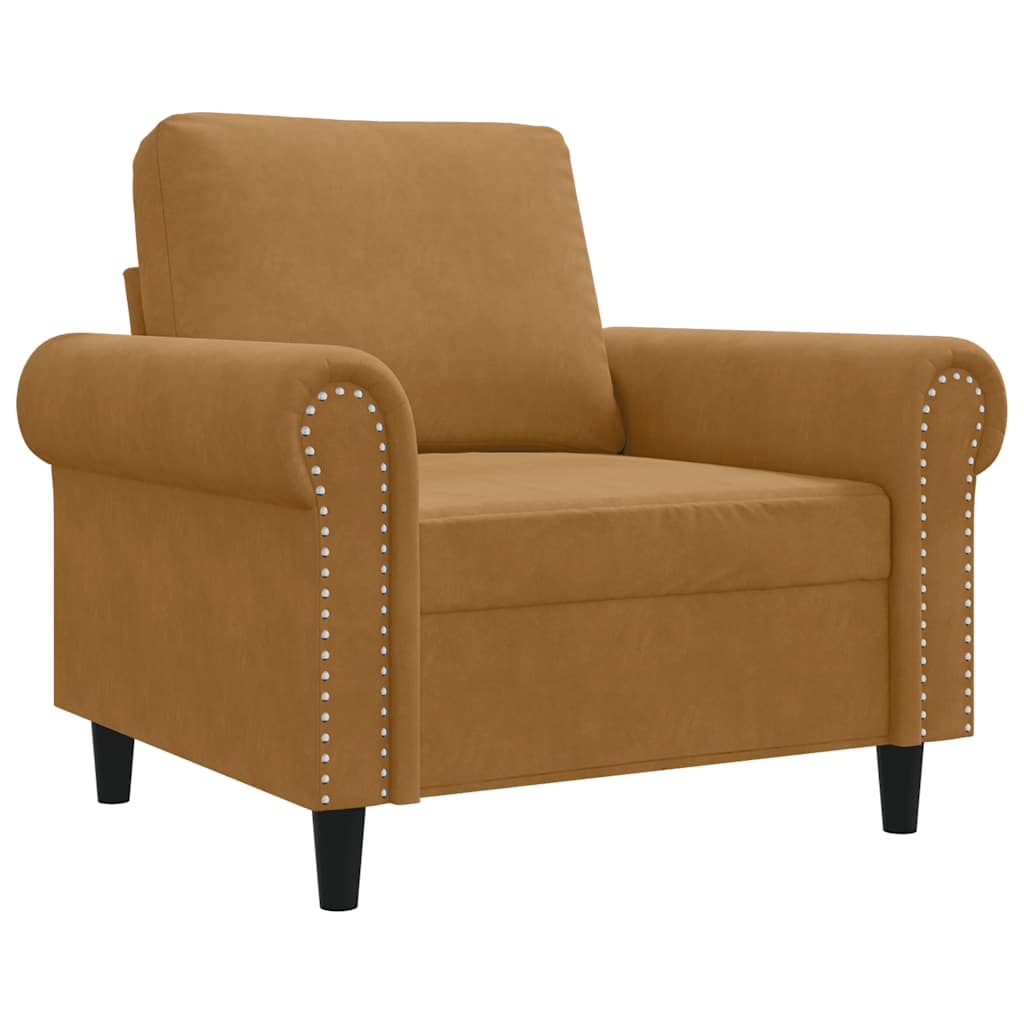 Fauteuil 60 cm fluweel bruin is nu te koop bij PeponiXL, paradijselijk wonen!