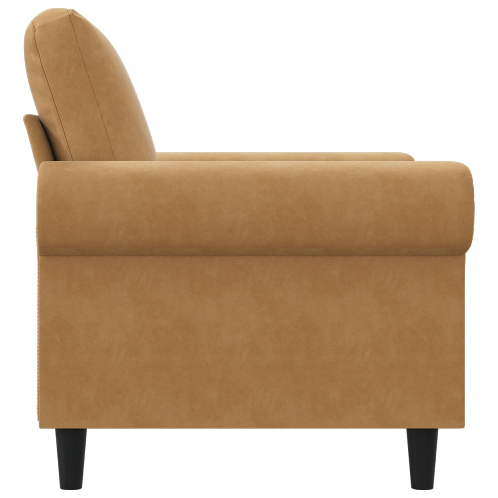 Fauteuil 60 cm fluweel bruin is nu te koop bij PeponiXL, paradijselijk wonen!