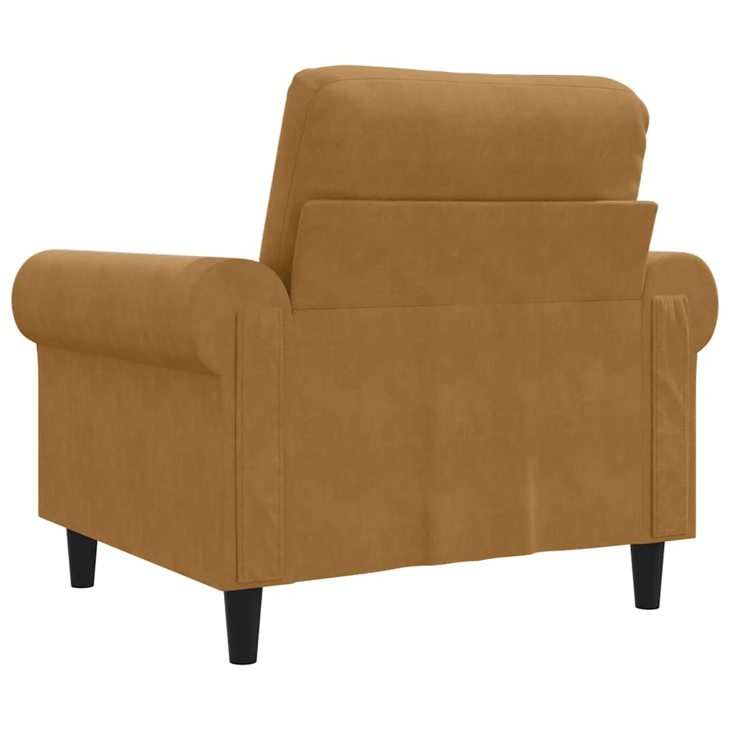 Fauteuil 60 cm fluweel bruin is nu te koop bij PeponiXL, paradijselijk wonen!