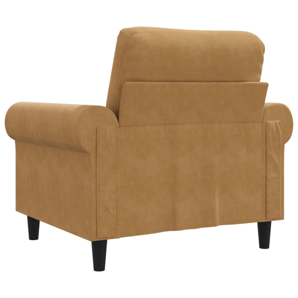 Fauteuil 60 cm fluweel bruin is nu te koop bij PeponiXL, paradijselijk wonen!