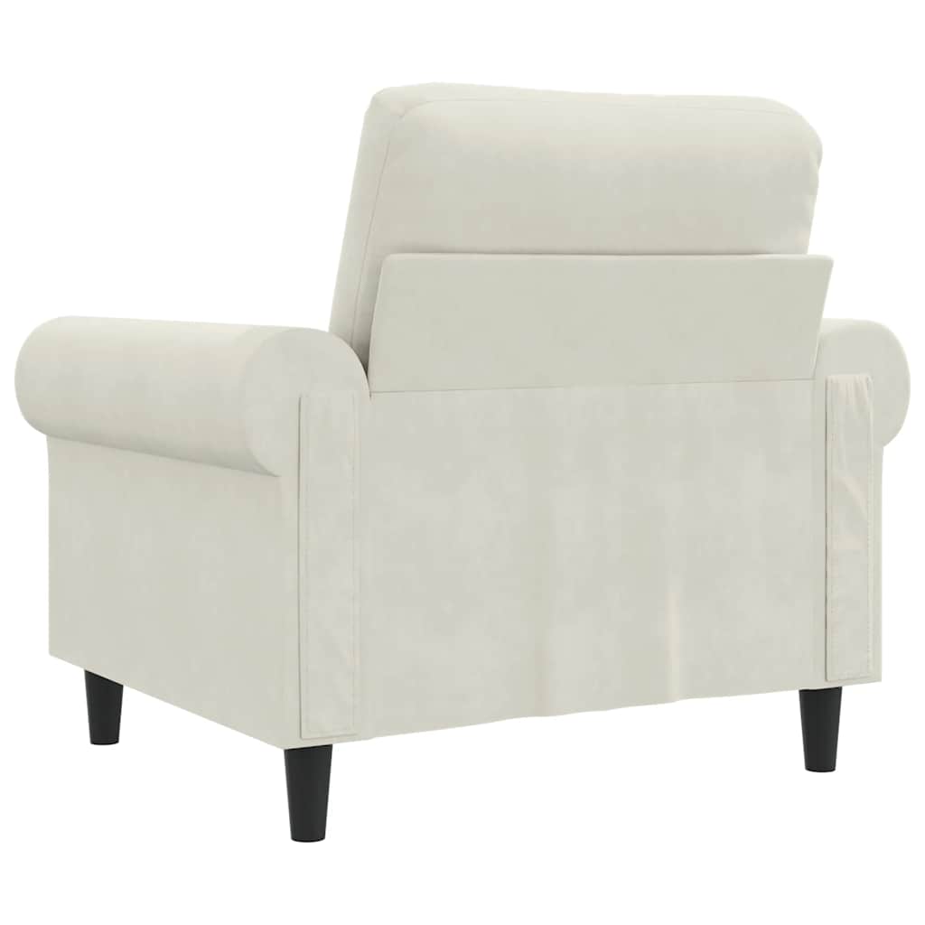 Fauteuil 60 cm fluweel crèmekleurig is nu te koop bij PeponiXL, paradijselijk wonen!