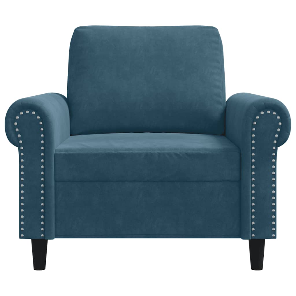 Fauteuil 60 cm fluweel blauw is nu te koop bij PeponiXL, paradijselijk wonen!