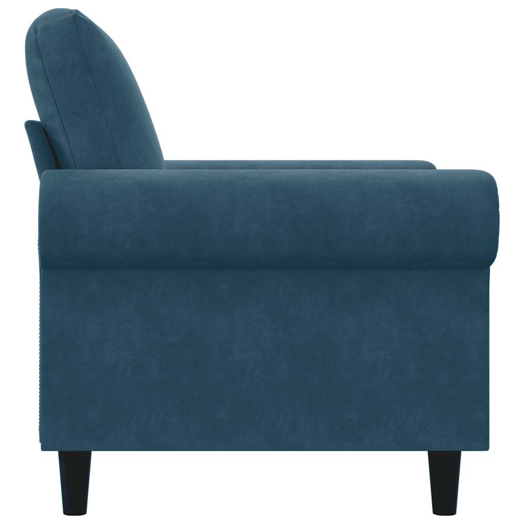 Fauteuil 60 cm fluweel blauw is nu te koop bij PeponiXL, paradijselijk wonen!