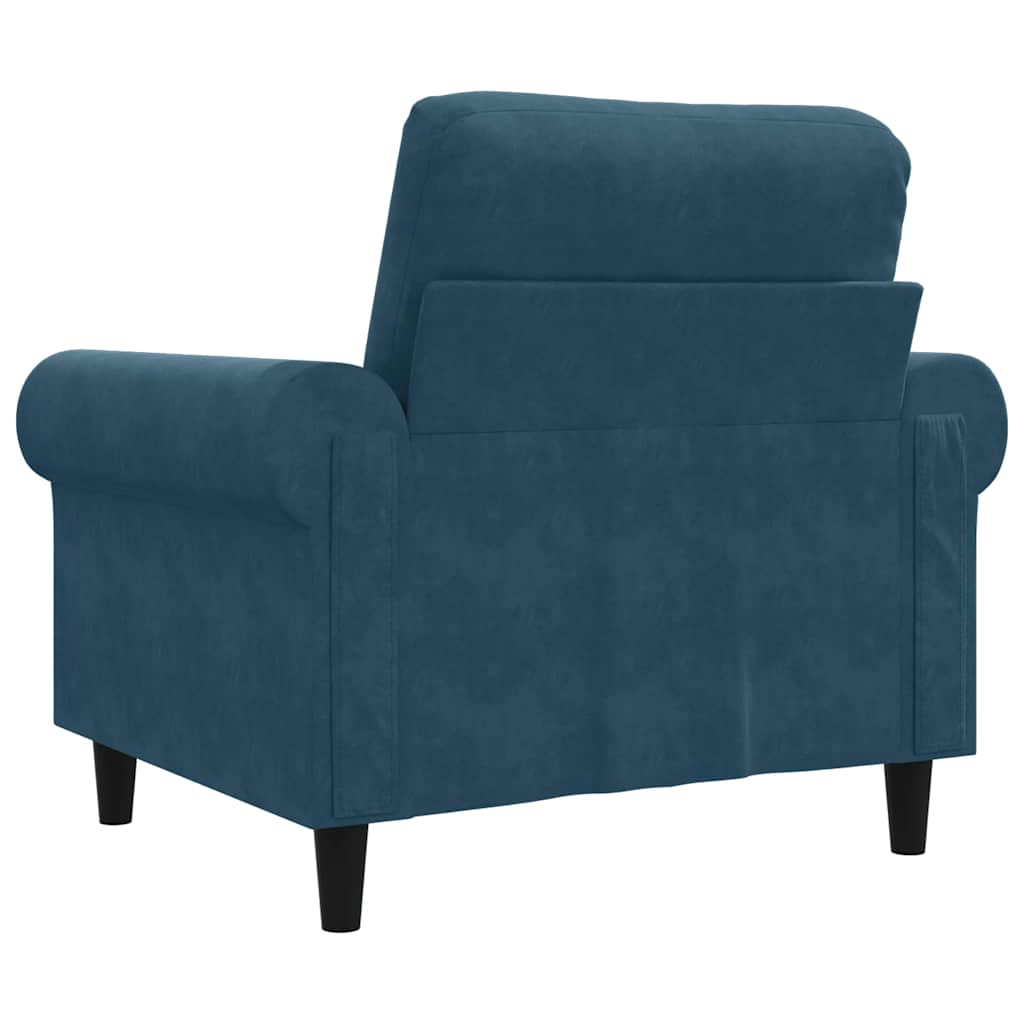 Fauteuil 60 cm fluweel blauw is nu te koop bij PeponiXL, paradijselijk wonen!