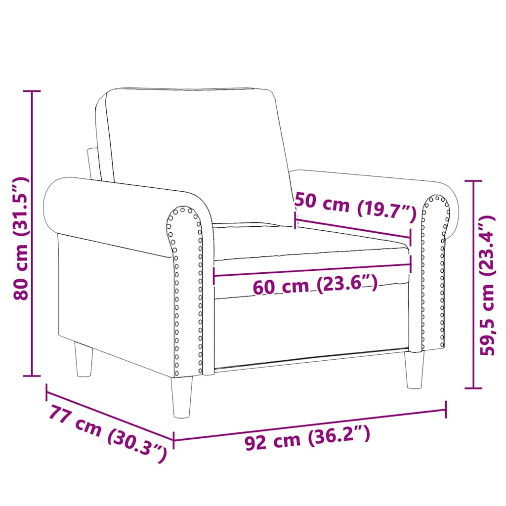 Fauteuil 60 cm fluweel blauw is nu te koop bij PeponiXL, paradijselijk wonen!