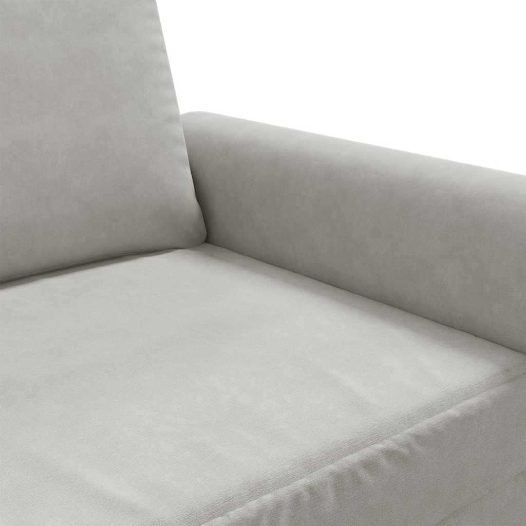Tweezitsbank 120 cm fluweel lichtgrijs is nu te koop bij PeponiXL, paradijselijk wonen!
