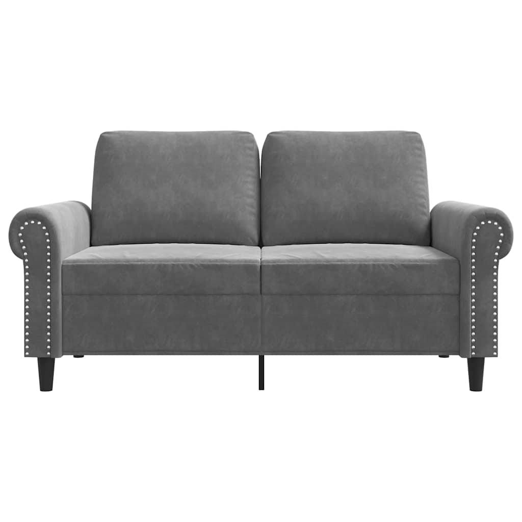 Tweezitsbank 120 cm fluweel donkergrijs is nu te koop bij PeponiXL, paradijselijk wonen!