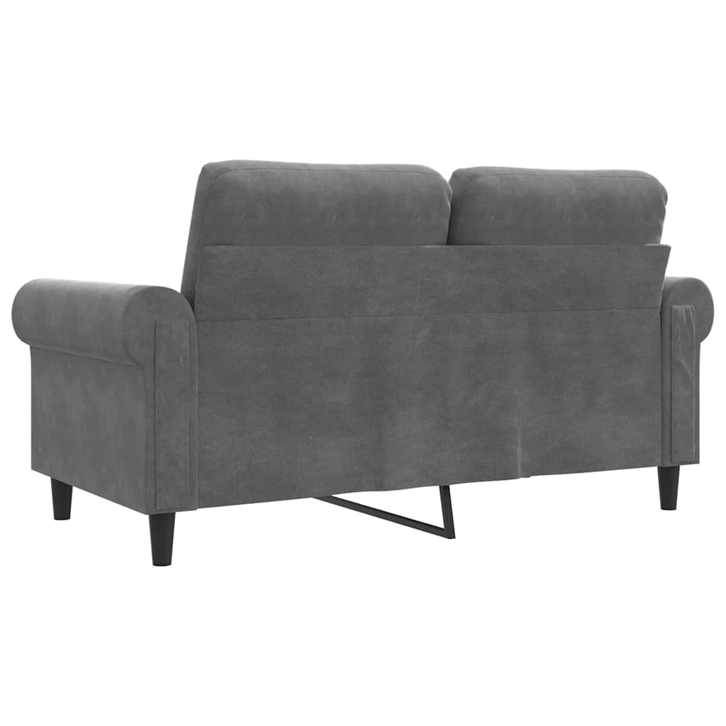 Tweezitsbank 120 cm fluweel donkergrijs is nu te koop bij PeponiXL, paradijselijk wonen!