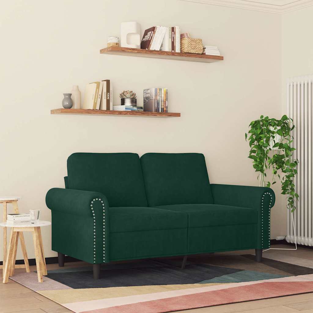 Tweezitsbank 120 cm fluweel donkergroen is nu te koop bij PeponiXL, paradijselijk wonen!