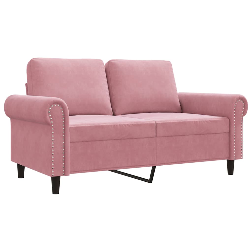 Tweezitsbank 120 cm fluweel roze is nu te koop bij PeponiXL, paradijselijk wonen!