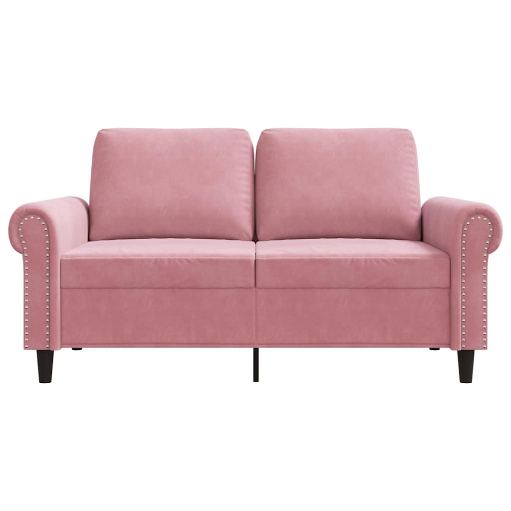 Tweezitsbank 120 cm fluweel roze is nu te koop bij PeponiXL, paradijselijk wonen!