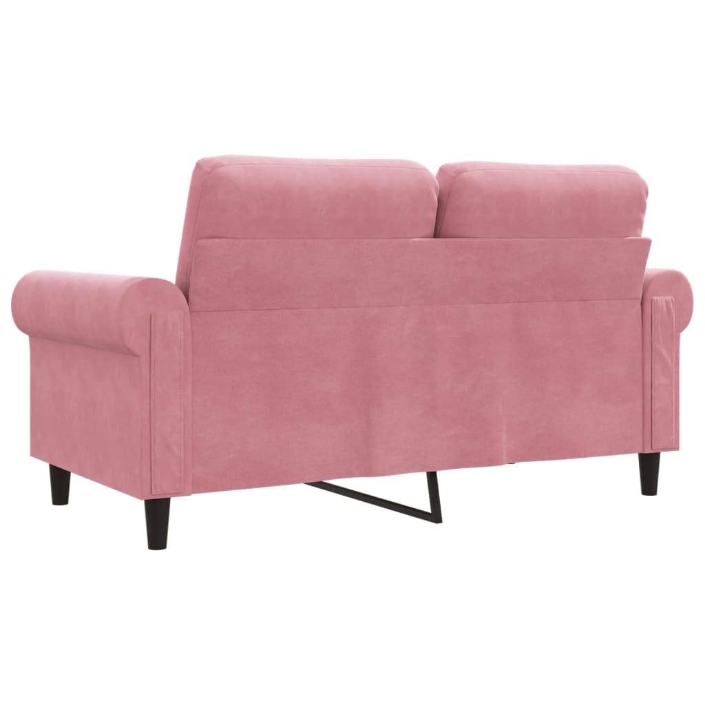 Tweezitsbank 120 cm fluweel roze is nu te koop bij PeponiXL, paradijselijk wonen!
