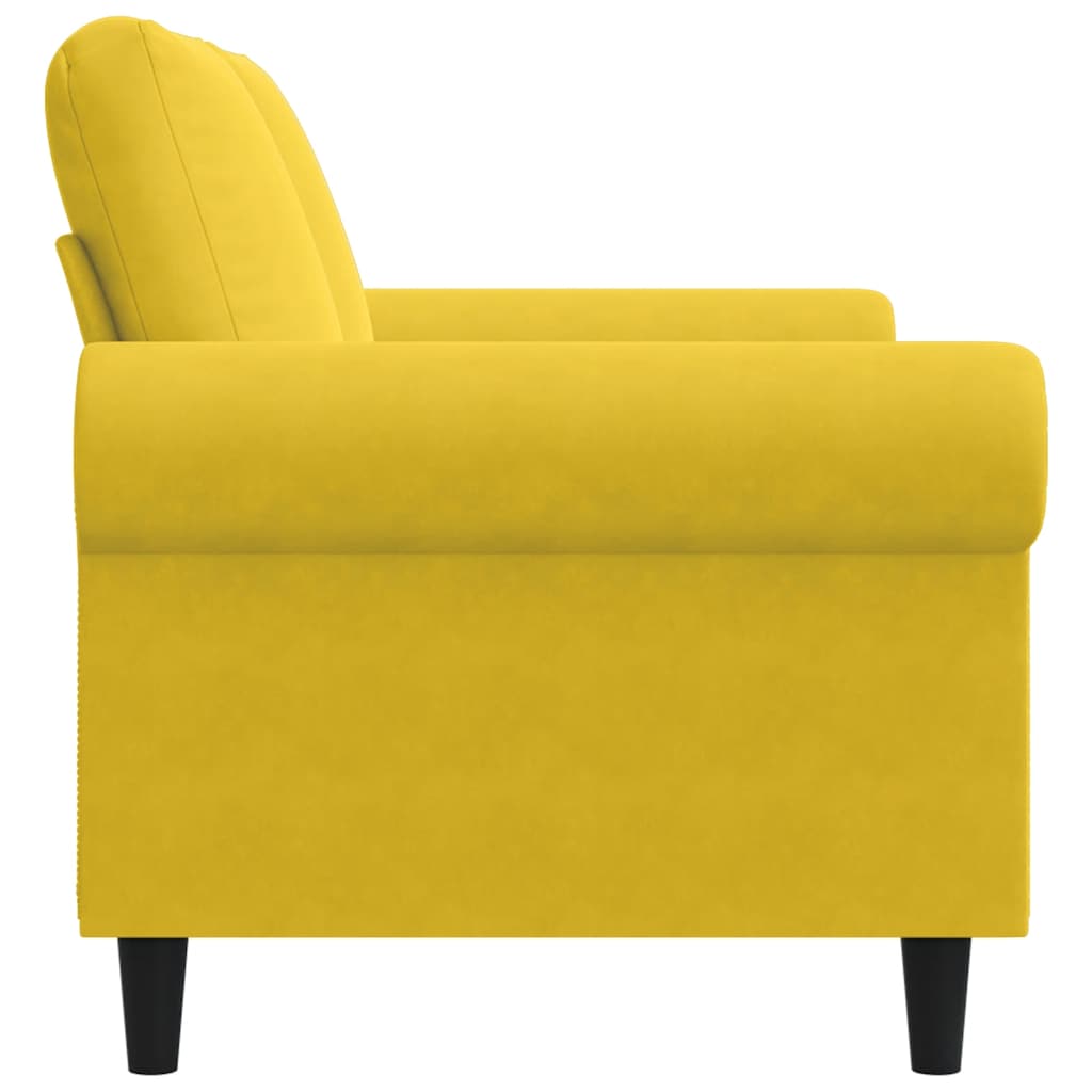 Tweezitsbank 120 cm fluweel geel is nu te koop bij PeponiXL, paradijselijk wonen!