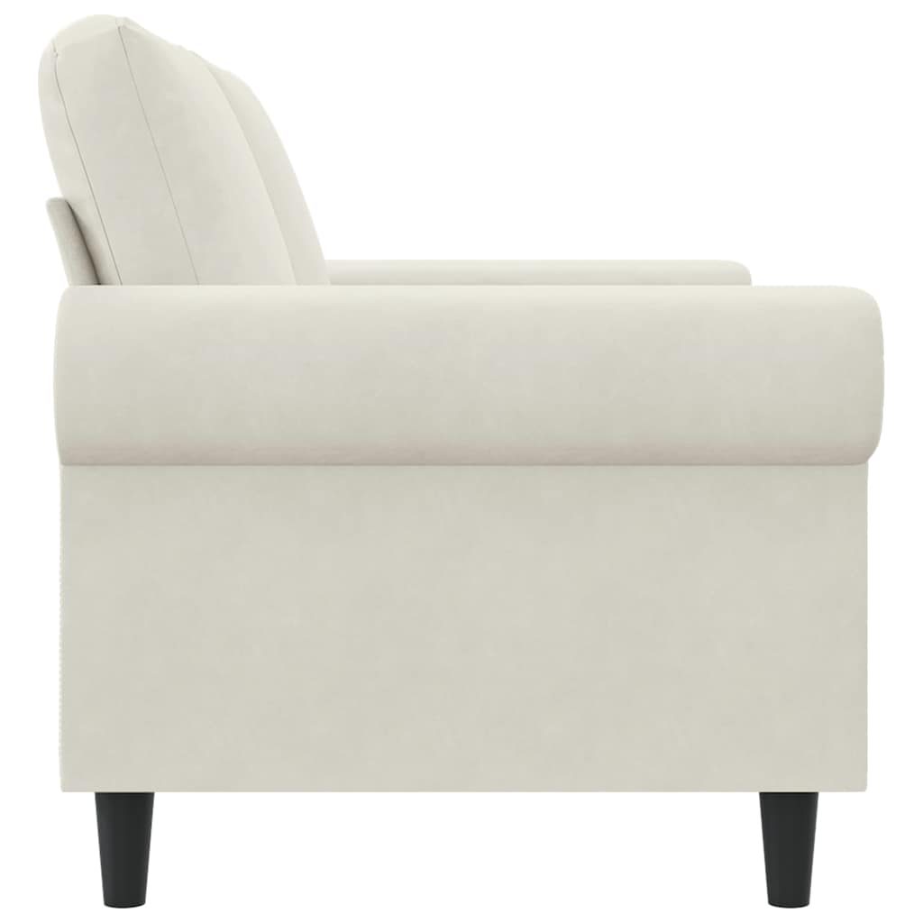 Tweezitsbank 120 cm fluweel crèmekleurig is nu te koop bij PeponiXL, paradijselijk wonen!
