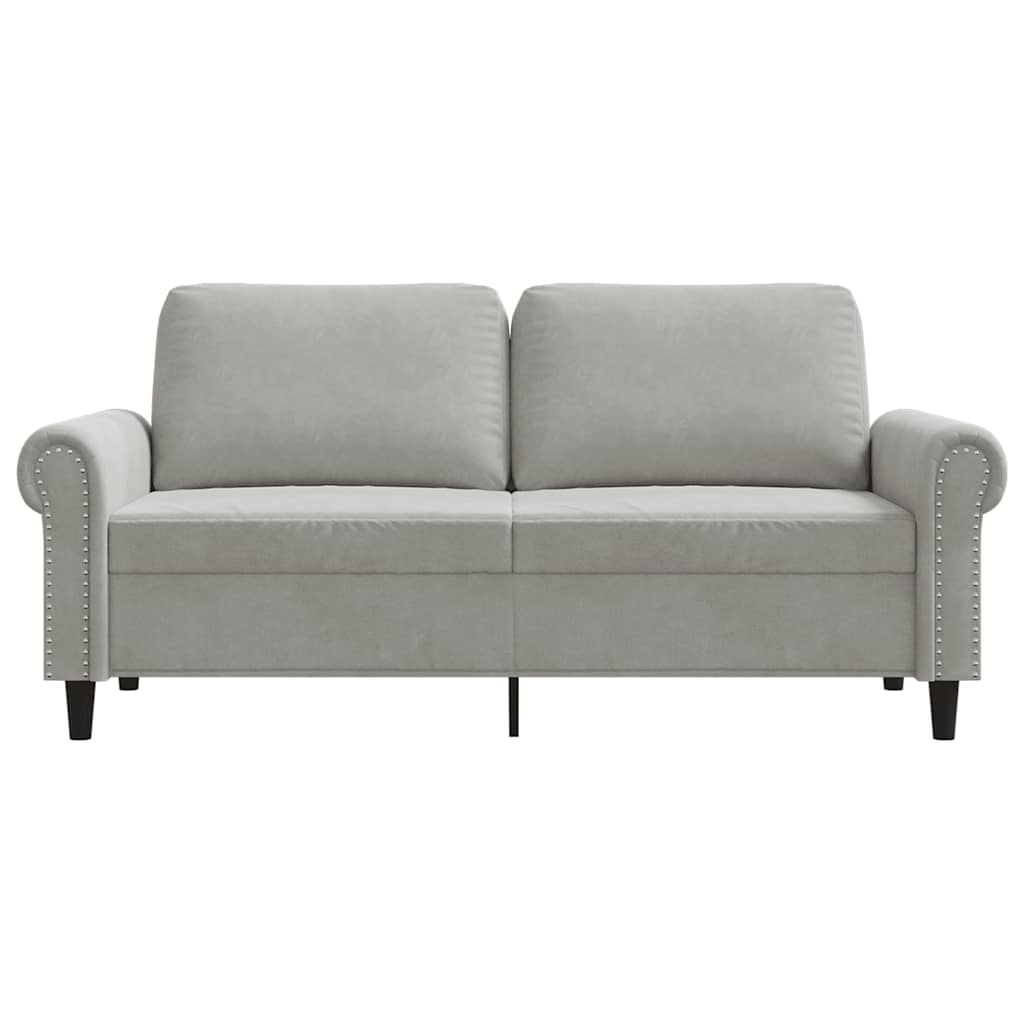 Tweezitsbank 140 cm fluweel lichtgrijs is nu te koop bij PeponiXL, paradijselijk wonen!
