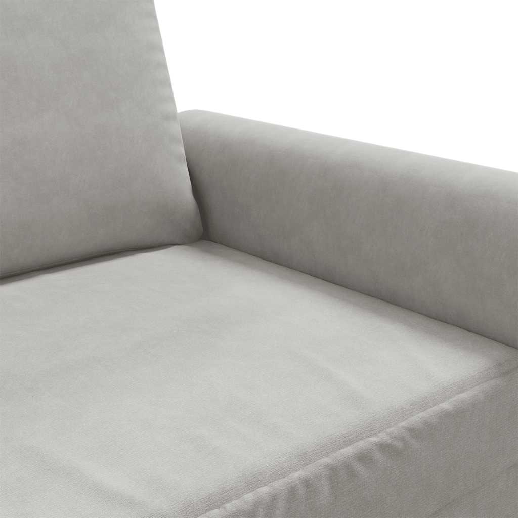 Tweezitsbank 140 cm fluweel lichtgrijs is nu te koop bij PeponiXL, paradijselijk wonen!