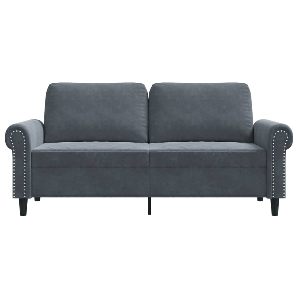 Tweezitsbank 140 cm fluweel donkergrijs is nu te koop bij PeponiXL, paradijselijk wonen!