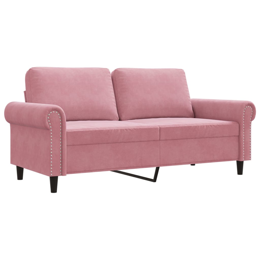 Tweezitsbank 140 cm fluweel roze is nu te koop bij PeponiXL, paradijselijk wonen!