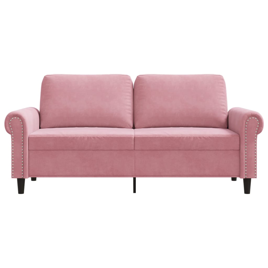 Tweezitsbank 140 cm fluweel roze is nu te koop bij PeponiXL, paradijselijk wonen!