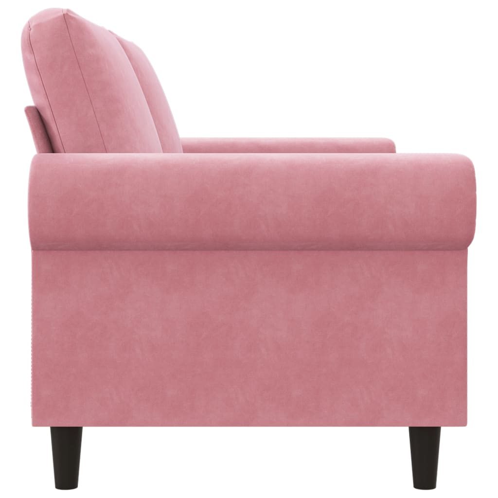 Tweezitsbank 140 cm fluweel roze is nu te koop bij PeponiXL, paradijselijk wonen!