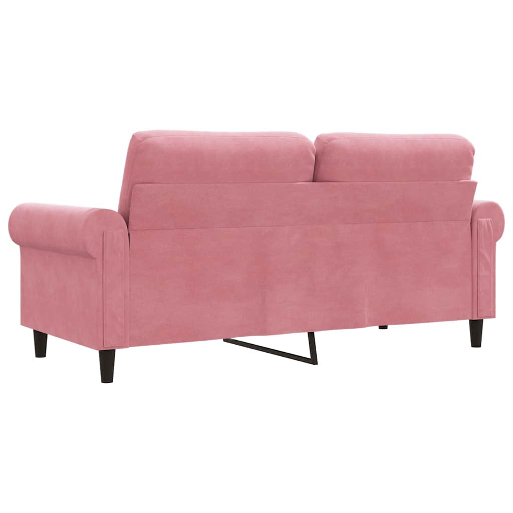 Tweezitsbank 140 cm fluweel roze is nu te koop bij PeponiXL, paradijselijk wonen!